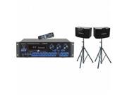 VOCOPRO ASP3808II 300W Digital Karaoke Receiver Mixing Amplifier with Speaker Package