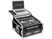 Six Star Dj MA M2ULT 10U Slant Mixer Rack 2U Vertical Rack System with Full AC Door Laptop Stand