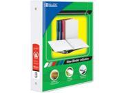 Bazic Products 3148 12 1.5 in. White 3 Ring View Binder with 2 Pockets