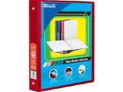 Bazic Products 4143 12 1.5 in. Red 3 Ring View Binder with 2 Pockets