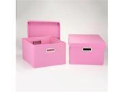 Household Essentials 10KDPNK 1 8 in. H Nested Boxes Pink