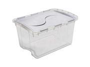 Sterilite 48 Quart Clear Hinged Lid Storage Box 19148006 Pack of 6