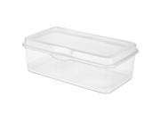 Sterilite 18058606 Large Clear Flip Top Storage Box Pack of 6