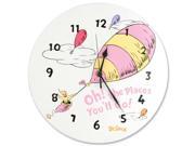 Trend Lab 30357 Wall Clock Dr. Seuss Pink Oh The Places You Ll Go