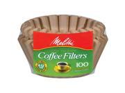 Melitta 629092 Natural Brown Basket Coffee Filters 100 Package