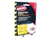 AOSafety Disposable Earplugs Yellow 4 Pair 90580 Pack Of 10