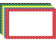 Top Notch Teacher Products TOP3655 Border Index Cards 4X6 Polka Dot Blank