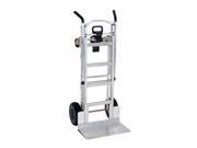 Cosco Products 12312ABL1E Cosco 3 in 1 Aluminum Hand Truck Assisted Hand Truck Cart with flat free wheels
