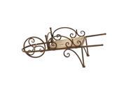 Benzara 66557 Country Wheelbarrow Themed Planter Stand For Your Plants