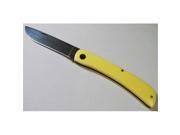 BearSons 4.5 Inch Yellow Delrin Farm Hand Knife