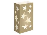 JH Specialties 44012 Luminaria Bags Flame Resistant Stars 12 Ct
