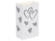 JH Specialties 44812 Luminaria Bags Flame Resistant Hearts 12 Ct