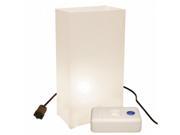 JH Specialties 32210 Electric Luminaria Kit with LumaBases White 10 Ct