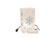 JH Specialties 34510 Electric Luminaria Kit with LumaBases Snowflake 10 Ct