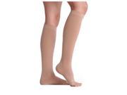 Juzo 2001ADSB10 I I Soft Knee High Open Toe 20 30mmHg with Silicone Dot Band Black