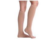 Juzo 2002ADSB10 II II Soft Knee High Open Toe 30 40mmHg with Silicone Dot Band Black