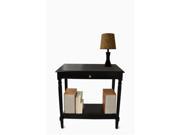 Convenience Concepts 6042188BL Hall Table with Drawer and Shelf Black