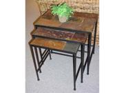 4D Concepts 601609 3 piece Nesting Tables with Slate Tops Metal Slate