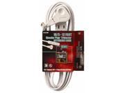 Coleman Cable 12ft. 5.3 White SlenderPlug Indoor Trinector 03518