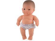 Miniland Educational Corp 31145 Newborn baby doll Asian boy 8.25 in. Polybag