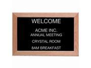 Aarco Products AOFD1218 Framed Letter Board Message Center Red Oak