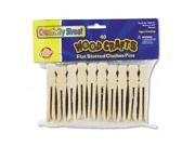 Creativity Street 3685 01 Flat Wood Slotted Clothespins 3 3 4 Length 40 Clothespins Pack
