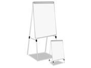 Universal 43033 Adjustable White Board Easel 29 x 41 White Silver