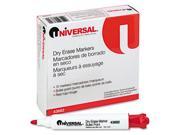 Universal 43682 Dry Erase Marker Bullet Tip Red Dozen