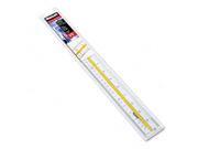Acme United 10580 Highlighting Data Beveled Plastic Ruler 15 Clear Yellow Panel