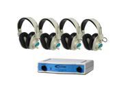 Califone International CLS725 4 Frequency Color Coded 4 Position Wireless Listening Center Blue