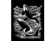 Royal Langnickel SILF19 Engraving Art Set Silver Foil Orca Whales