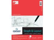 Canson C100510894 8..5 in. x 11 in. Graph and Layout Sheet Pad