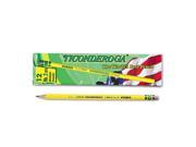 Ticonderoga 13885 Woodcase Pencil F No. 2.5 Yellow Barrel Dozen