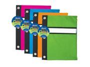 Bazic 802 24 Bright Color 3 Ring Pencil Pouch Pack of 24