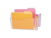 Universal 08142 Unbreakable 4 in 1 Wall File 2 Pocket Plastic Clear