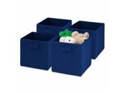 Honey Can Do SFTZ01760 4 Pack Non Woven Foldable Cube Blue