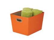 Honey Can Do Medium Decorative Storage Bin With Handles Orange SFT 03066