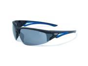 Global Vision LEVBLFM Leverage Safety Glasses with Flash Mirror Lenses and Blue Frame