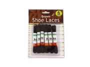 6 Pack brown shoe laces Case of 12