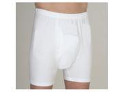 Prime Life Fibers MBB100WHTSM Wearever Small Mens Incontinence Boxer Briefs in White