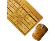 Impecca USA KBB600CW Bamboo wirelessKeyboard and Mous