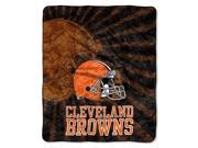 Northwest 1NFL 06501 0005 RET Strobe Browns NFL Sherpa Throw 50x60