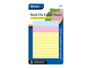 Bazic 5101 24 40 Ct. 3 in. x 3 in. Lined Stick on Notes Pack of 24