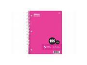 Bazic Products 579 24 C R 150 Ct. 5 Subject Spiral Notebook Pack of 24