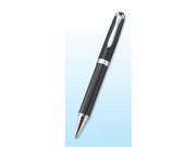Aeropen International GH B Black Lacquer Carbon Fiber with Chrome Parts Brass Ballpoint Pen