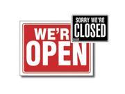 Bazic Products L 24 24 12 in. x 16 in. Open Sign with Closed Sign on Back Box of 24