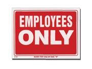 Bazic Products S 29 24 9 in. x 12 in. Employess Only Sign Box of 24