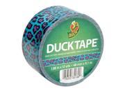 Duck. 281518 Colored Duct Tape 1.88 x 10 yds 3 Core Blue Leopard