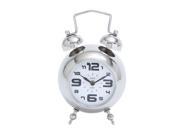 Woodland Import 27852 Table Clock with Nickel Plated Finish