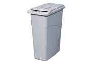 Rcp 9W15LGY Slim Jim Confidential Document Receptacle w Lid Rectangle 23 gal Light Gray